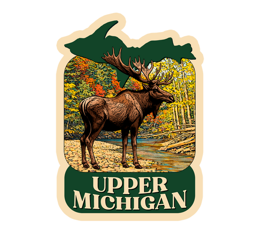 Moose Sticker/Magnet | Upper Michigan | Yooper Gift