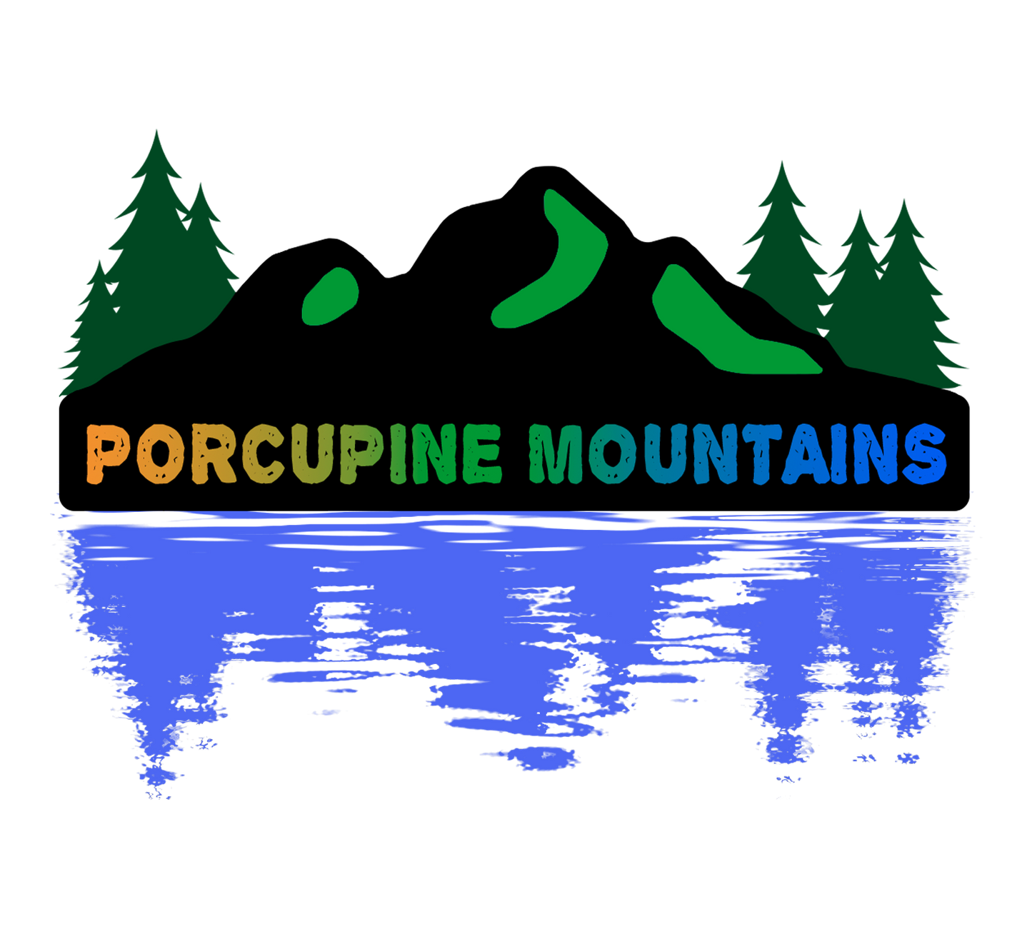 Porkies Sticker/Magnet | Porcupine Mountains Gift | Upper Michigan Yooper Attractions