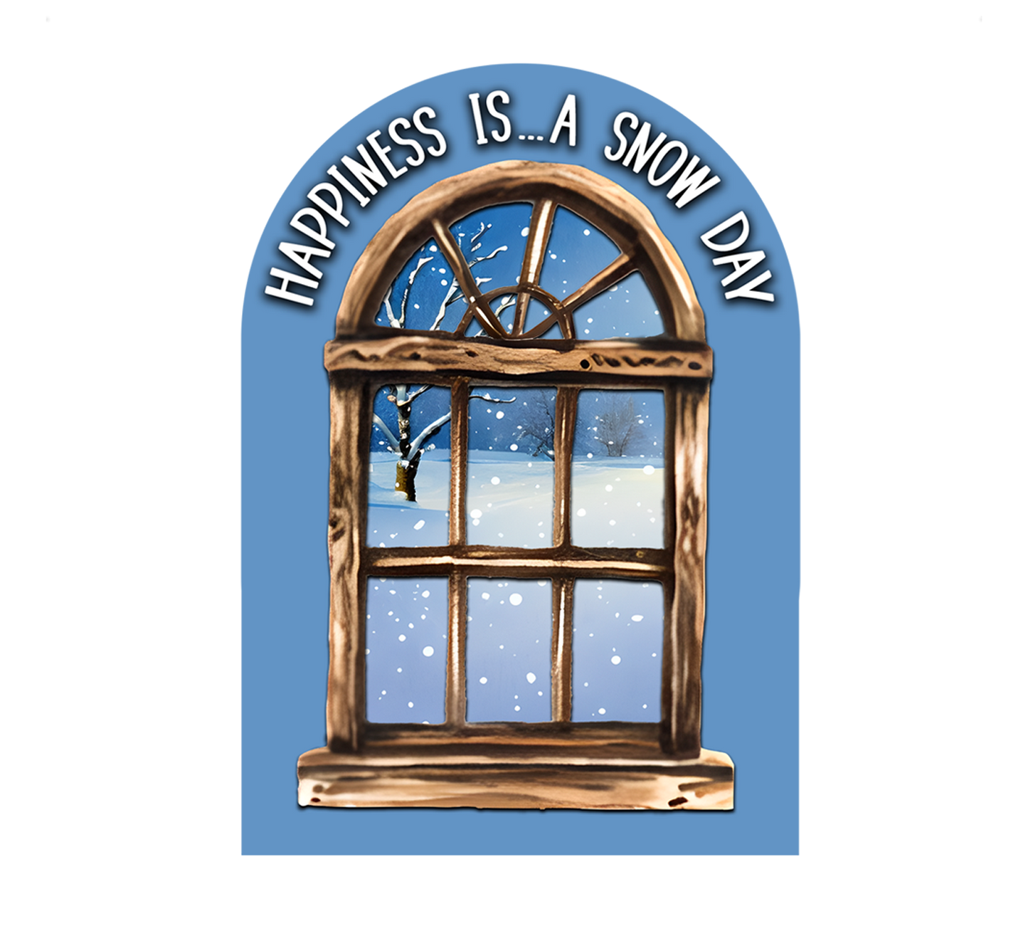 Snow Day Sticker, Yooper Winter, U.P. Stickers, Snowfall Outside Window