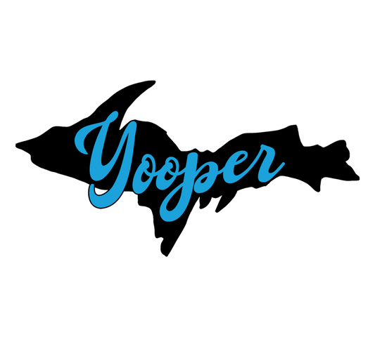 Yooper Sticker, Upper Michigan Design, U.P. Shape Stickers