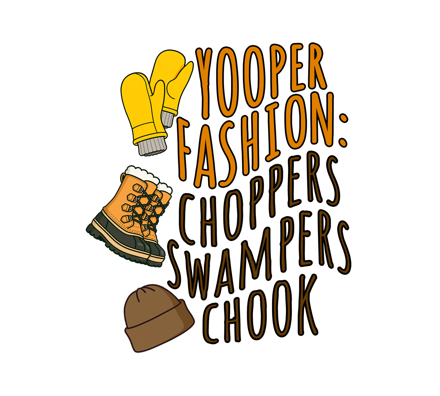 Yooper Fashion Sticker/Magnet, Upper Michigan Clothing