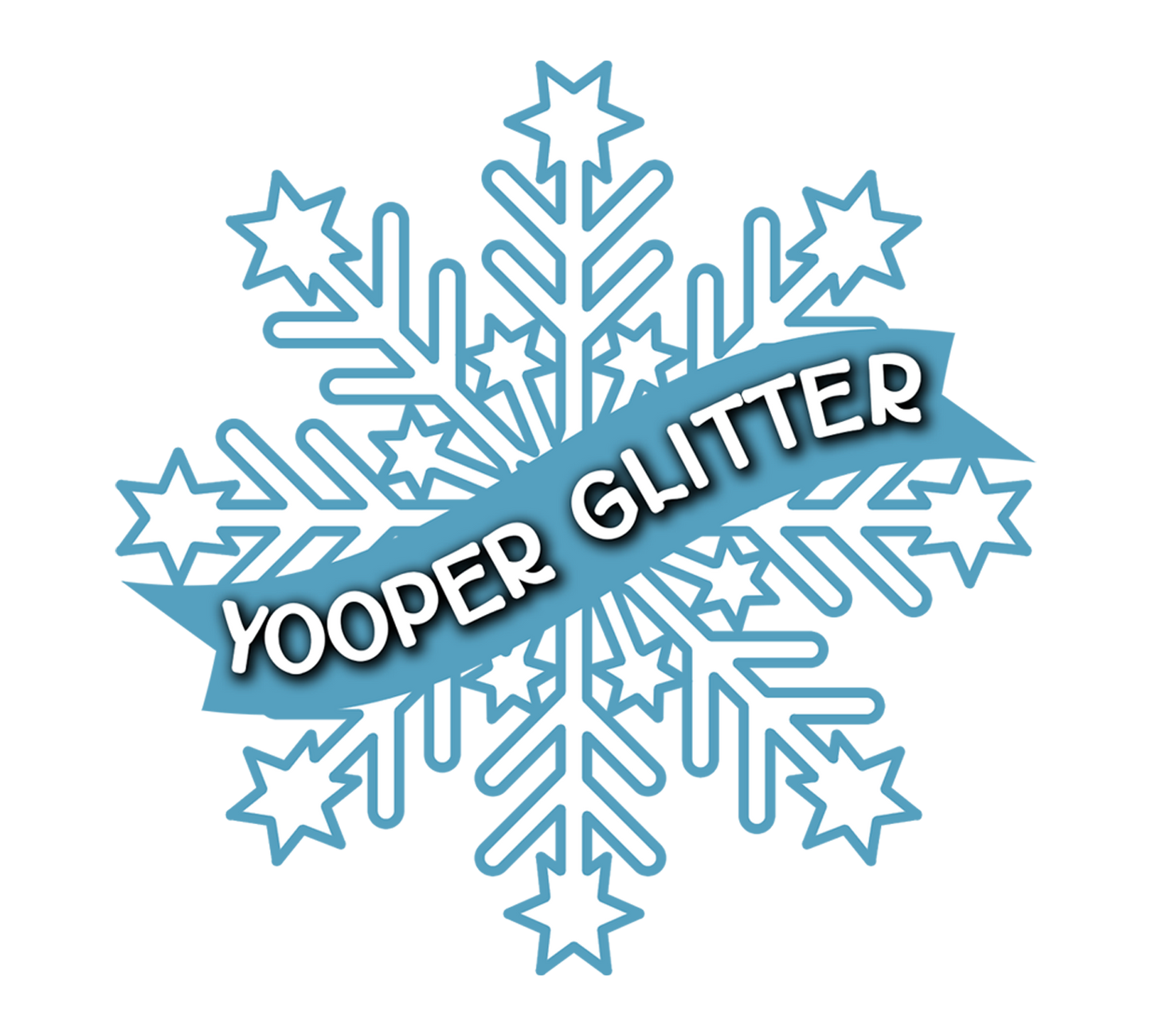 Yooper Glitter Snow Sticker, Yooper Gift, Sparkly Snowflake
