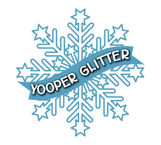 Yooper Glitter Snow Sticker, Yooper Gift, Sparkly Snowflake