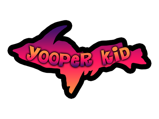 Yooper Kid Sticker | Upper Michigan Gift for Child | Glittery