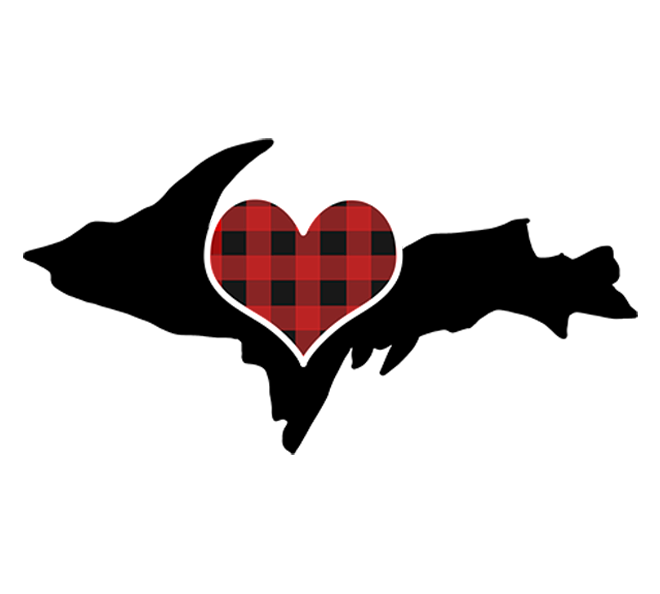 Upper Michigan Sticker/Magnet | Yooper Stickers | Buffalo Plaid U.P. Gift