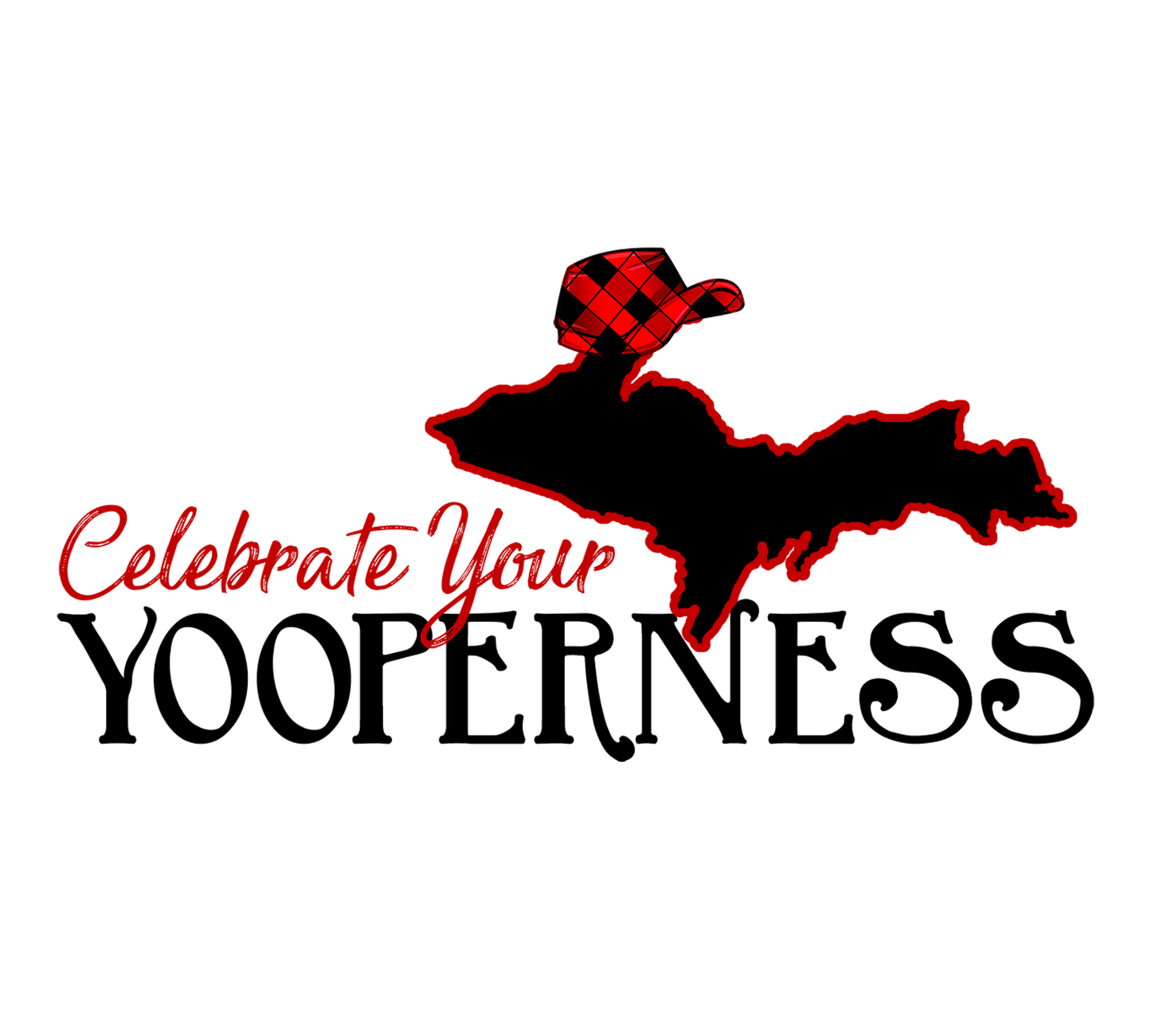 Yooper Sticker, Yooper Design, Upper Michigan Gift, Buffalo Plaid