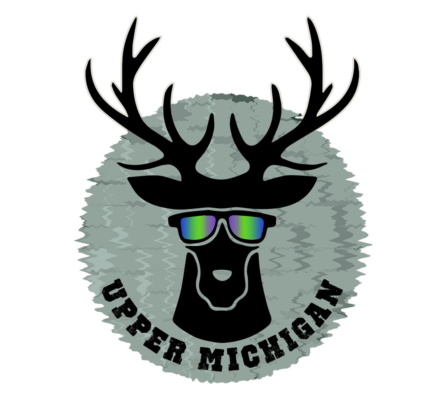 Upper Michigan Deer Magnet, Yooper Deer Hunter Gift, Buck, Antlers, Sunglasses
