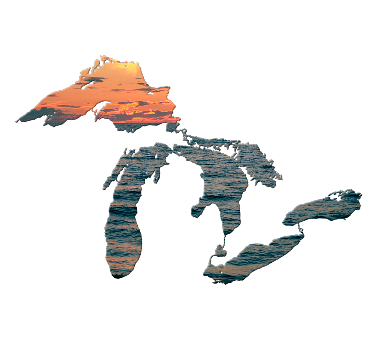 Great Lakes Sunset Sticker/Magnet | Midwest Travel | Lake Lover Gift