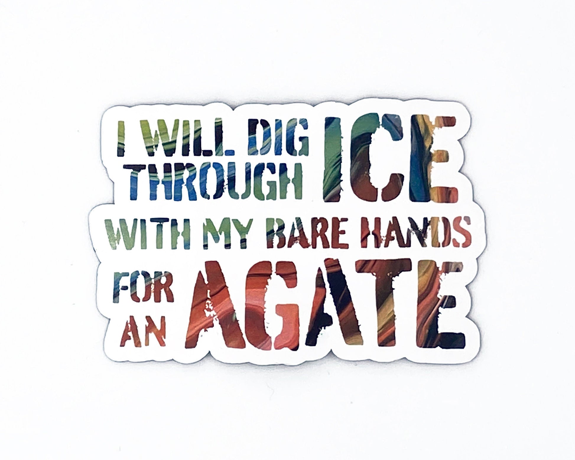 Agate Sticker/Magnet, Rock Lover Gifts, Rockhound Gift