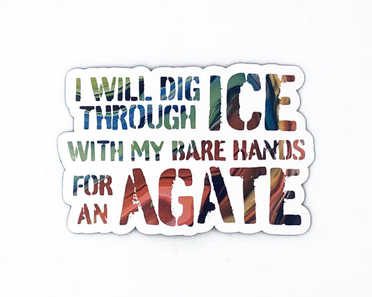 Agate Sticker/Magnet, Rock Lover Gifts, Rockhound Gift