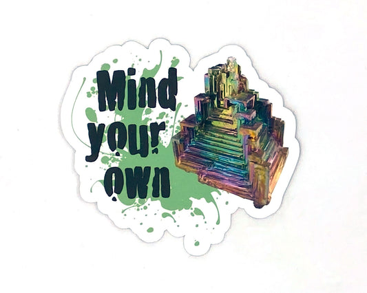 Bismuth Sticker, Rockhound Gift, Bismuth Design, Rock Lover