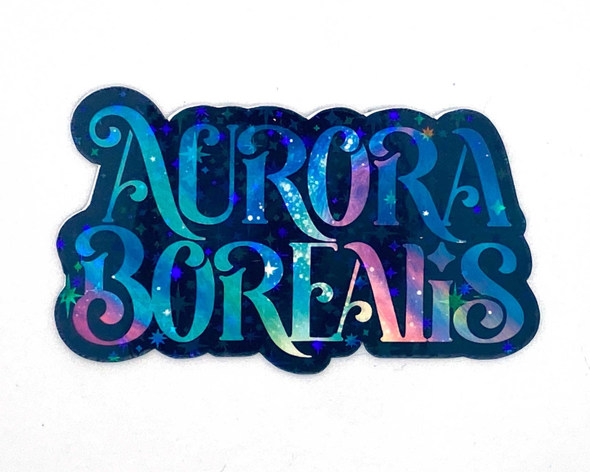 Northern Lights Sticker/Magnet, Aurora Borealis Gift, Holographic