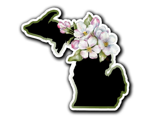 Michigan Sticker, Yooper and Troll Decals, U.P. Stickers, Apple Blossoms