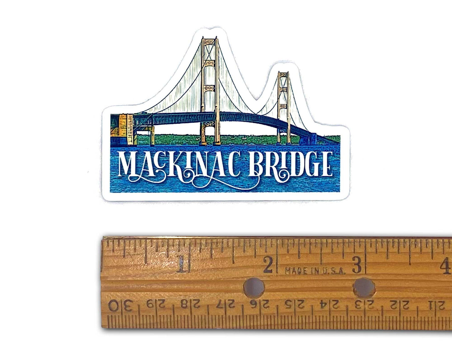 Mackinac Bridge Sticker, Yooper Gift, Mighty Mac, Upper and Lower Peninsula