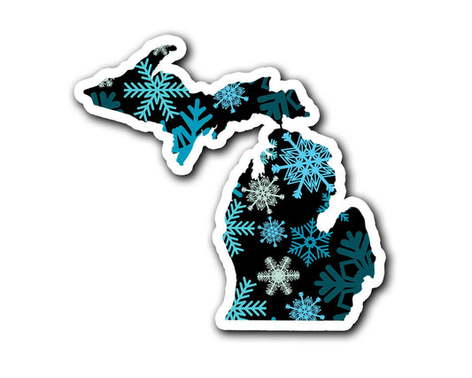 Michigan Snowflake Magnet, Yooper and Troll Decals, U.P. Fridge Magnets