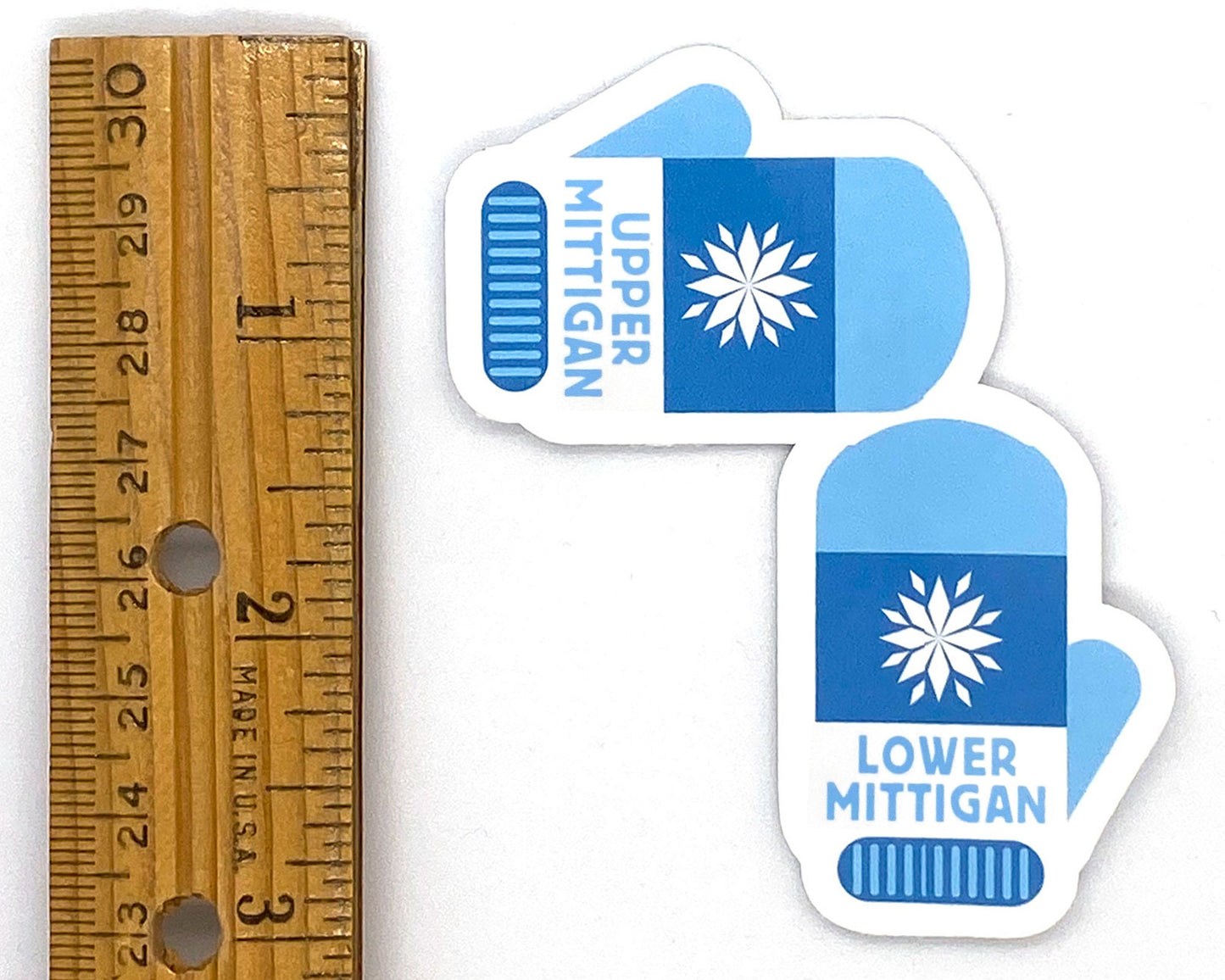 Upper and Lower Michigan Sticker, Mitten Decals, U.P. Gift, Mittigan