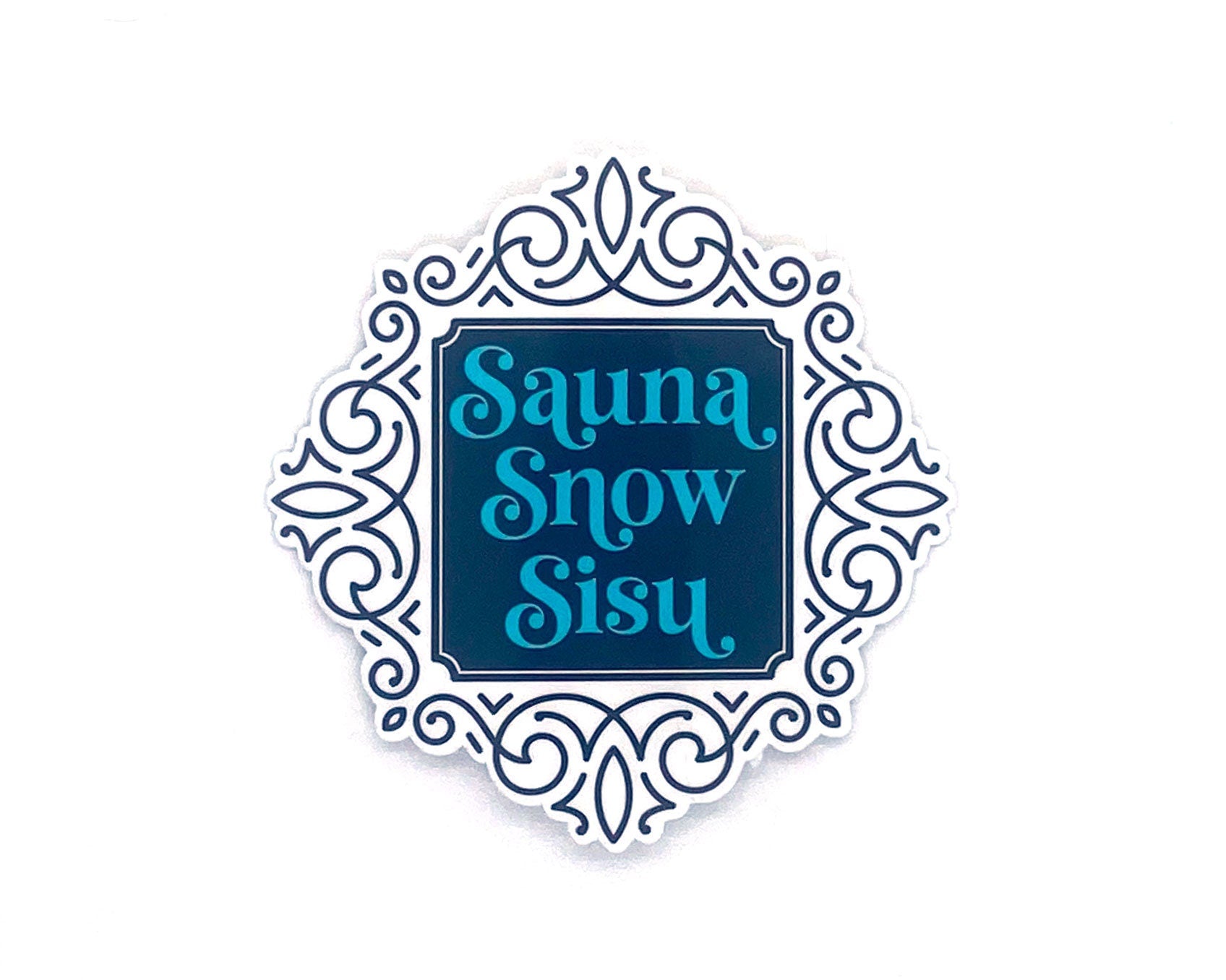 Sauna Snow Sisu Sticker, Finnish Sisu Gift, Gifts for Finns and Yoopers