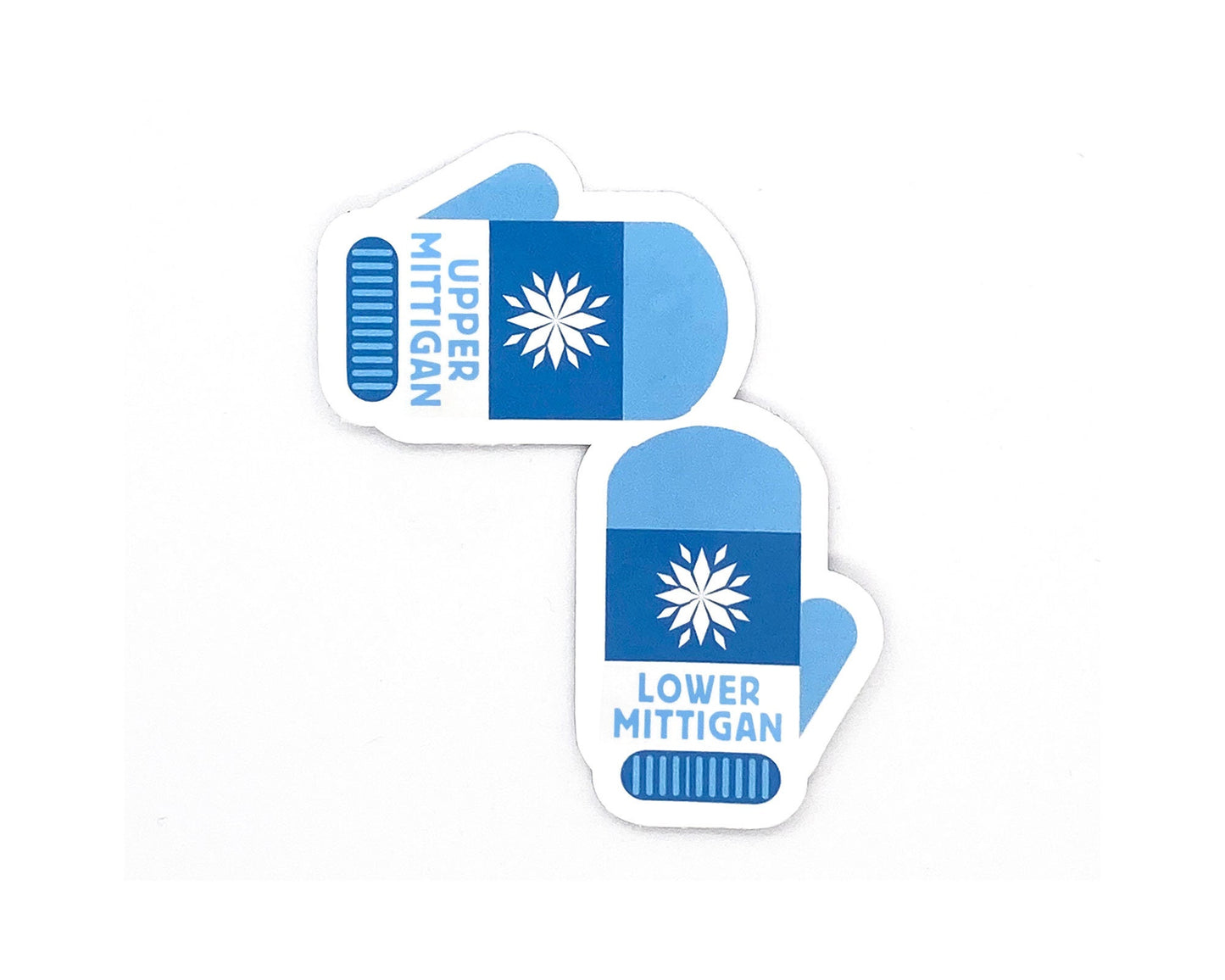 Upper and Lower Michigan Sticker, Mitten Decals, U.P. Gift, Mittigan