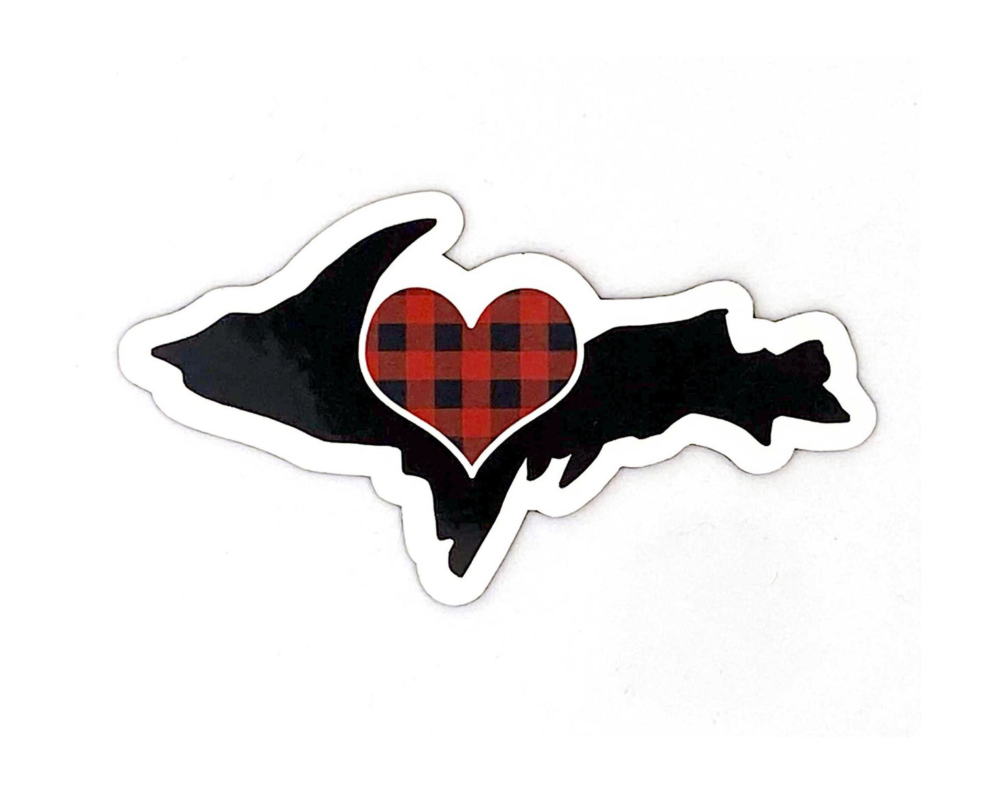 Upper Michigan Sticker/Magnet, Yooper Stickers, Buffalo Plaid U.P. Gift