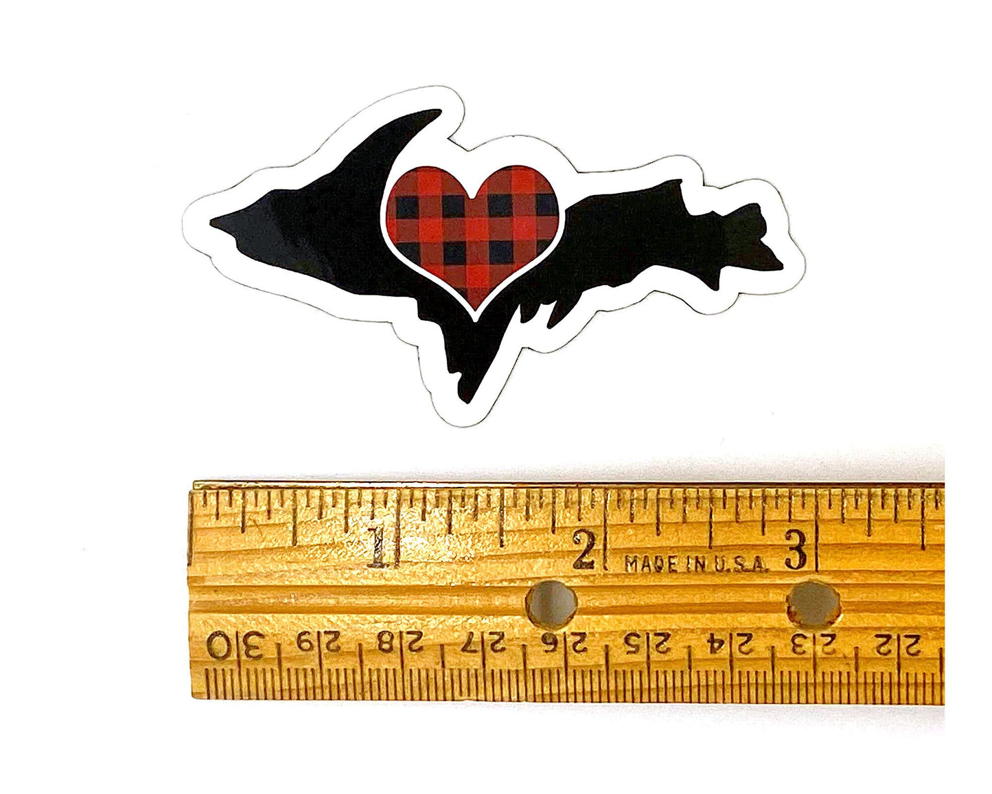 Upper Michigan Sticker/Magnet, Yooper Stickers, Buffalo Plaid U.P. Gift