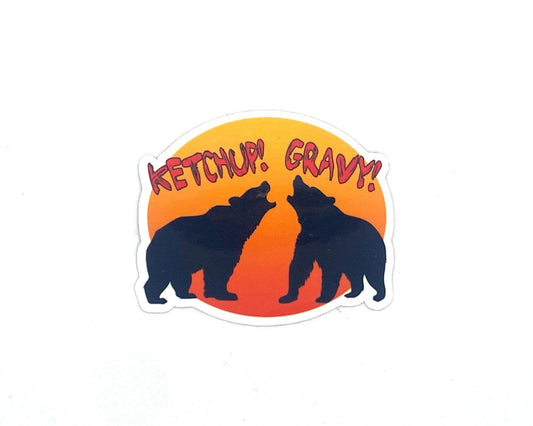 Pasty Ketchup vs Gravy Sticker, Finnish Stickers, Pasties Gift for Finns and Yoopers