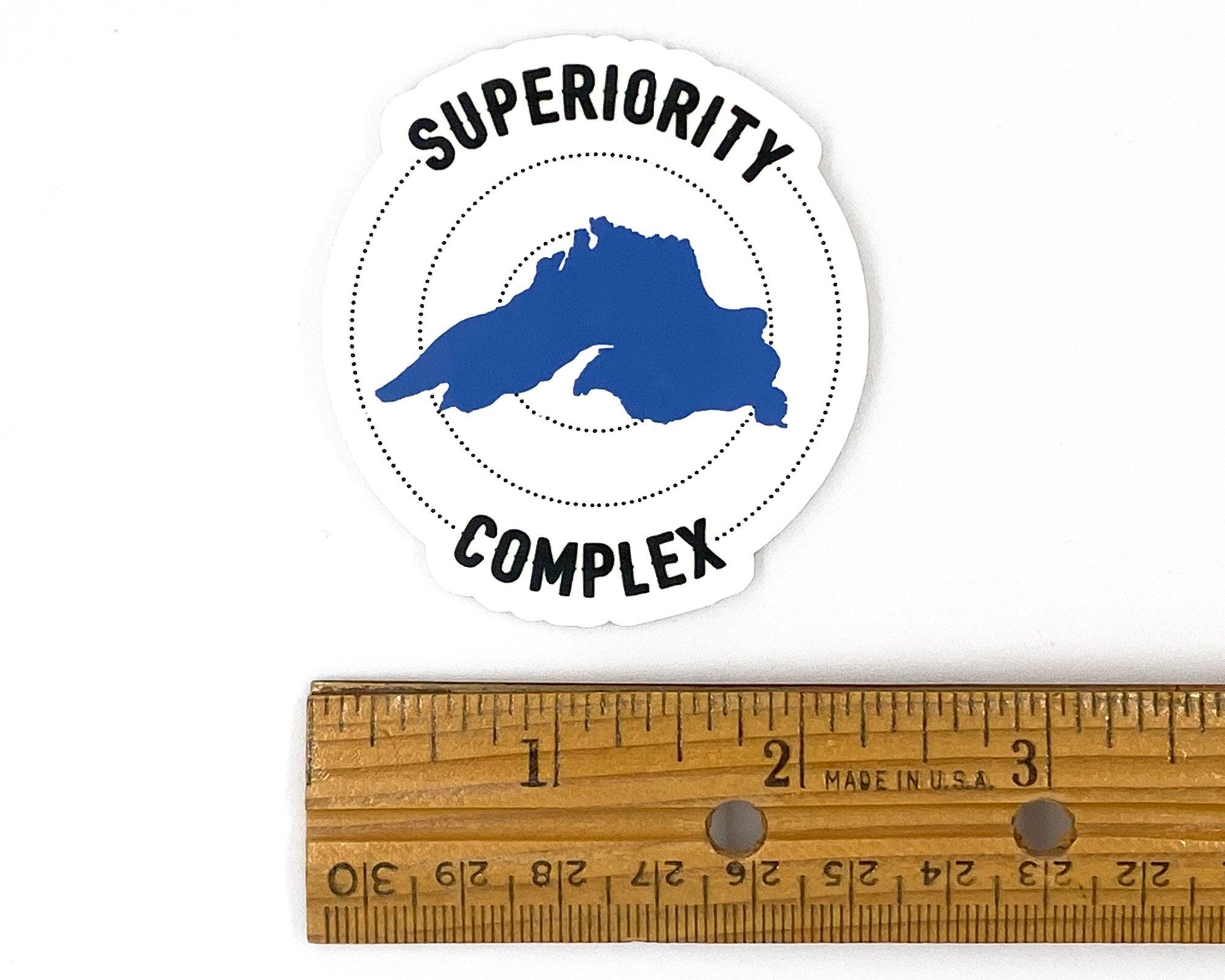 Lake Superior Sticker/Magnet, Superiority Complex, Great Lakes Design, Lake Lover Gift