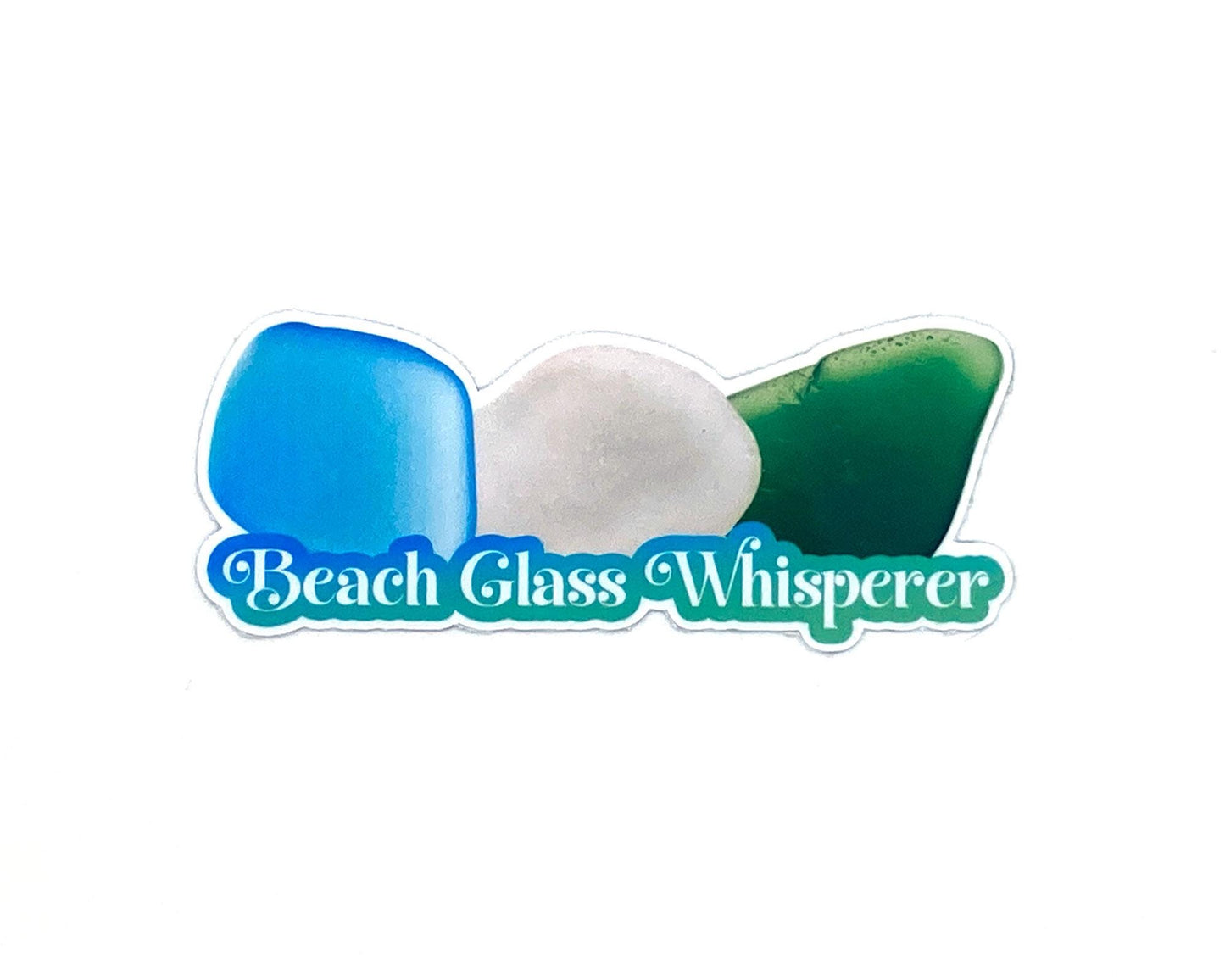 Beach Glass Sticker, Sea Glass Finder, Beachcomber Design