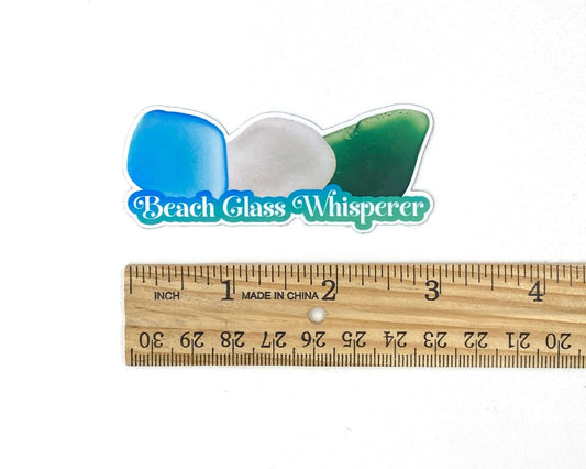 Beach Glass Sticker, Sea Glass Finder, Beachcomber Design