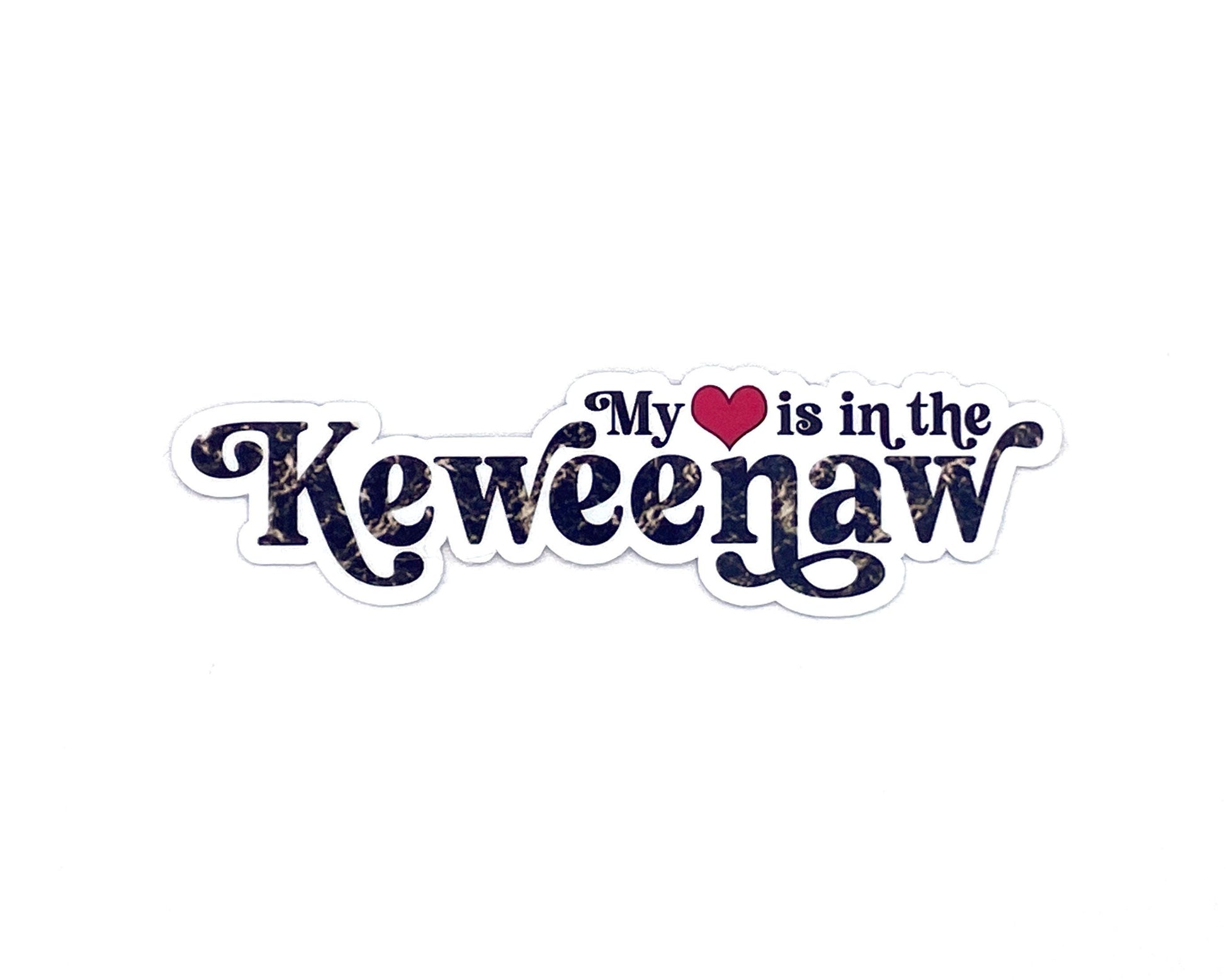 Keweenaw Peninsula Sticker, Copper Country Gifts, Yooper Heart