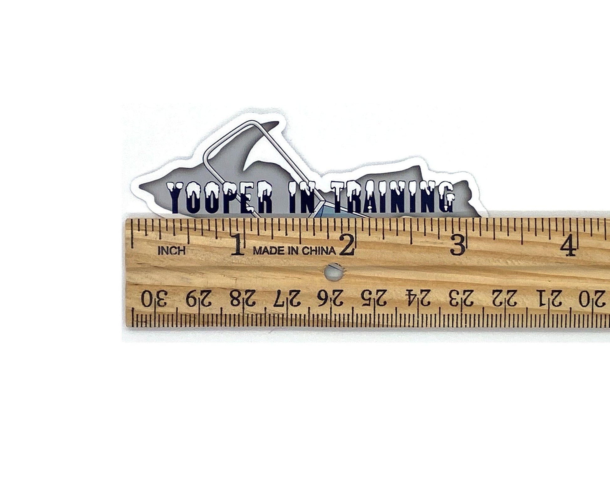 Michigan Winter Sticker/Magnet, Yooper in Training, Snow Scoop Shovel