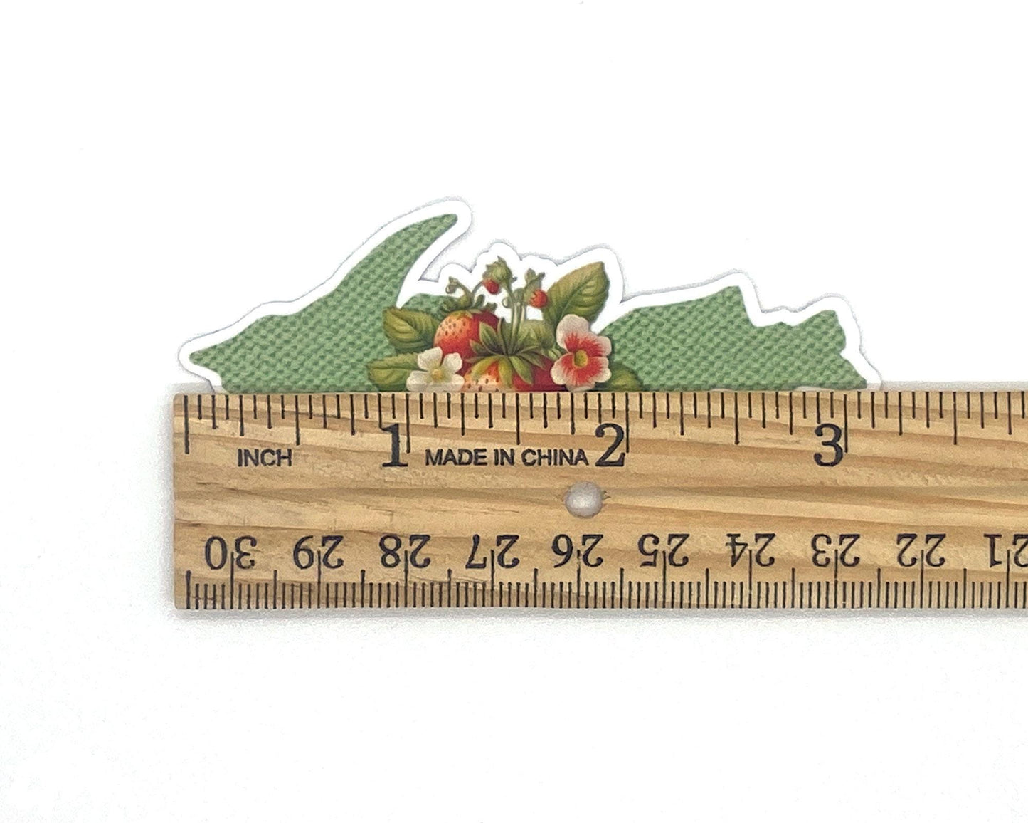 Strawberries Vintage Style U.P. Sticker/Magnet, Strawberry Festival Chassell Michigan