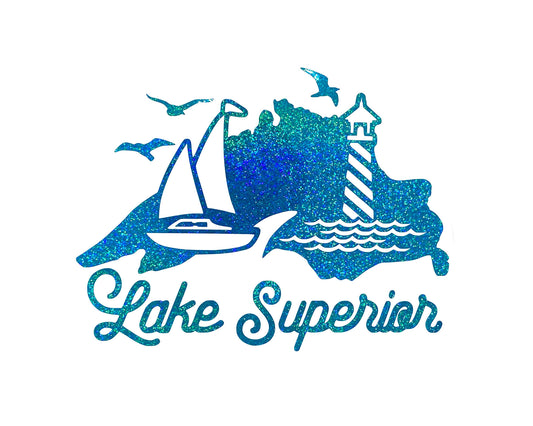 Lake Superior Car Decal | Great Lakes Decals | U.P. Gift for Yooper | Upper Michigan