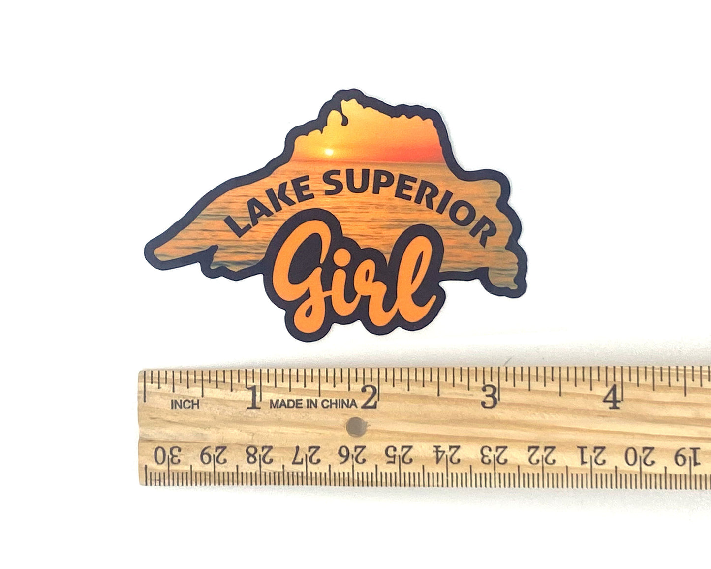 Lake Superior Girl Sticker, Great Lakes Decal, Lake Lover Gift