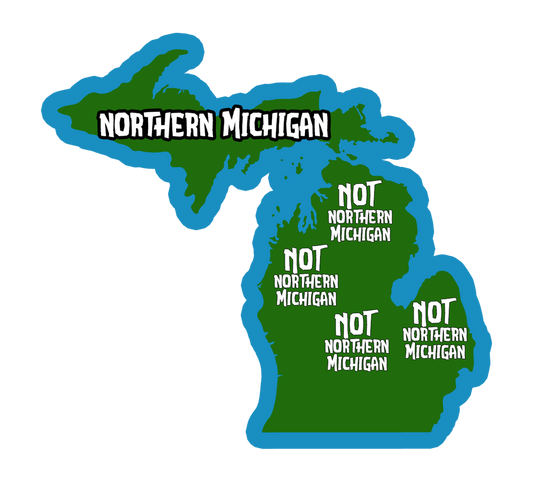 Northern Michigan Magnet, Yoopers and Trolls, U.P. and L.P. Gifts, Upper Michigan, Yooper Fridge Magnets