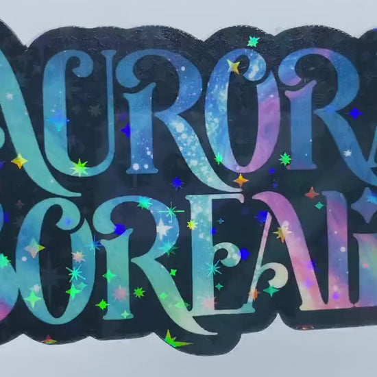 Northern Lights Sticker/Magnet, Aurora Borealis Gift, Holographic