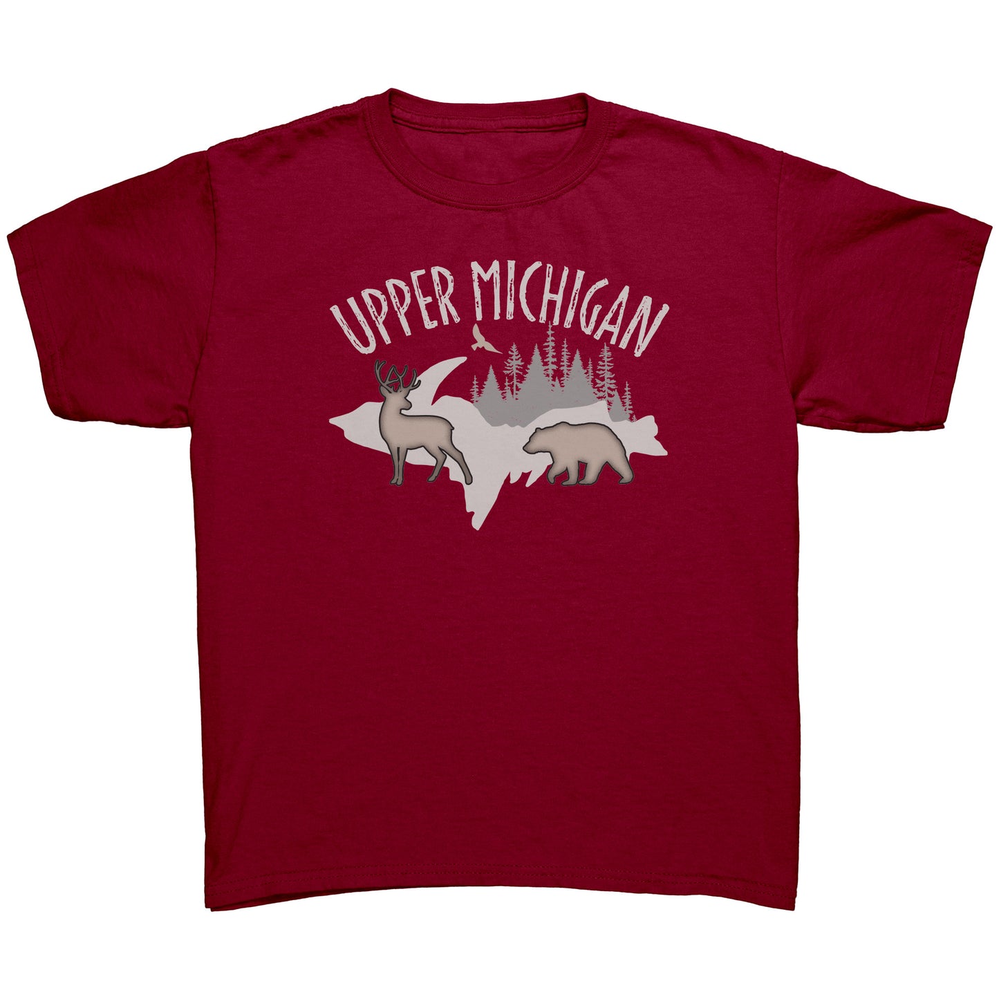 Upper Michigan Shirt with Deer, Bear, and Forest
