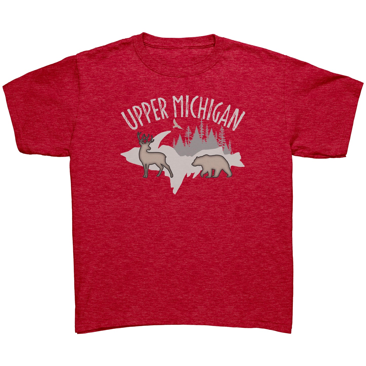 Upper Michigan Shirt with Deer, Bear, and Forest