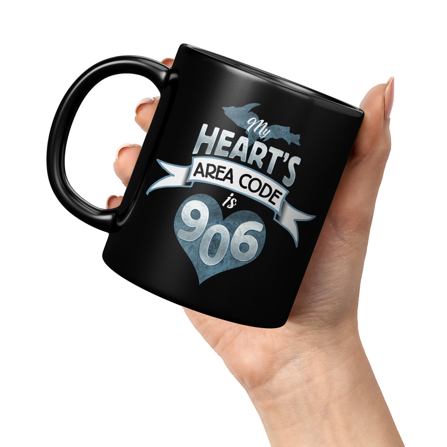 Yooper Mug | My Heart's Area Code is 906 Mug | Upper Michigan Gift | Upper Peninsula Mug