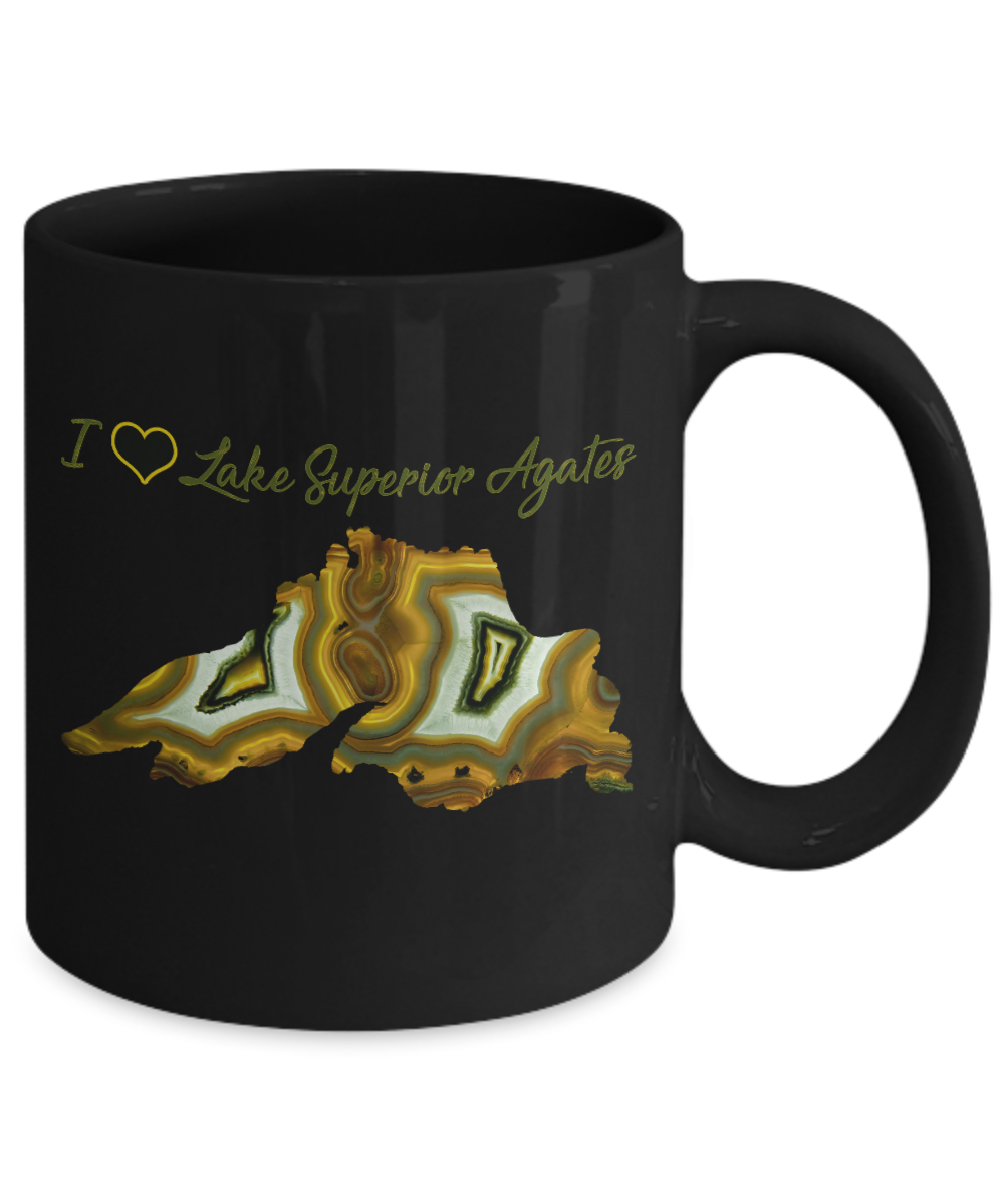 I Love (Heart) Lake Superior Agates Mug