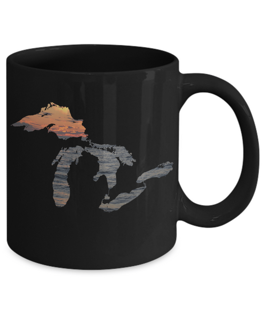 Great Lakes Coffee Mug - Sunset Over Water