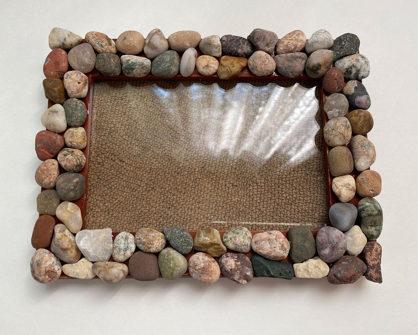 Frame with Lake Superior Rocks | Wood Frame