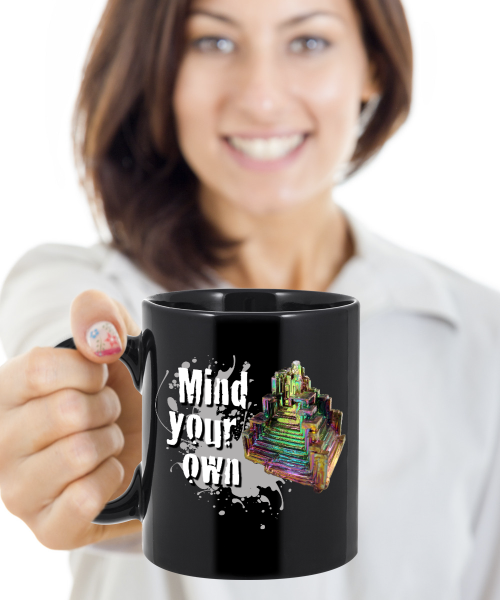 Mind Your Own Bismuth Mug for Rock Lovers