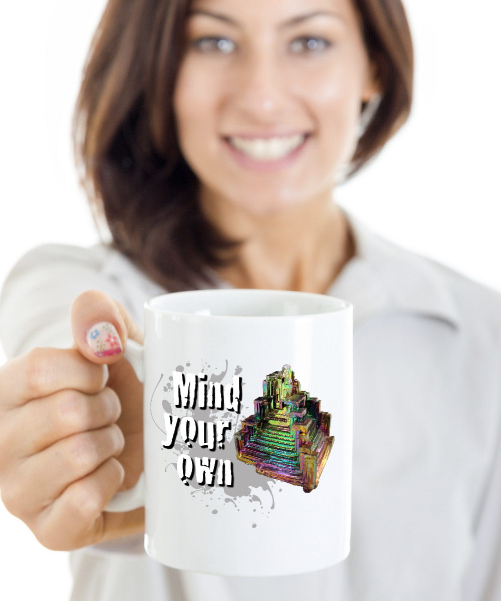 Mind Your Own Bismuth Mug for Rock Lovers