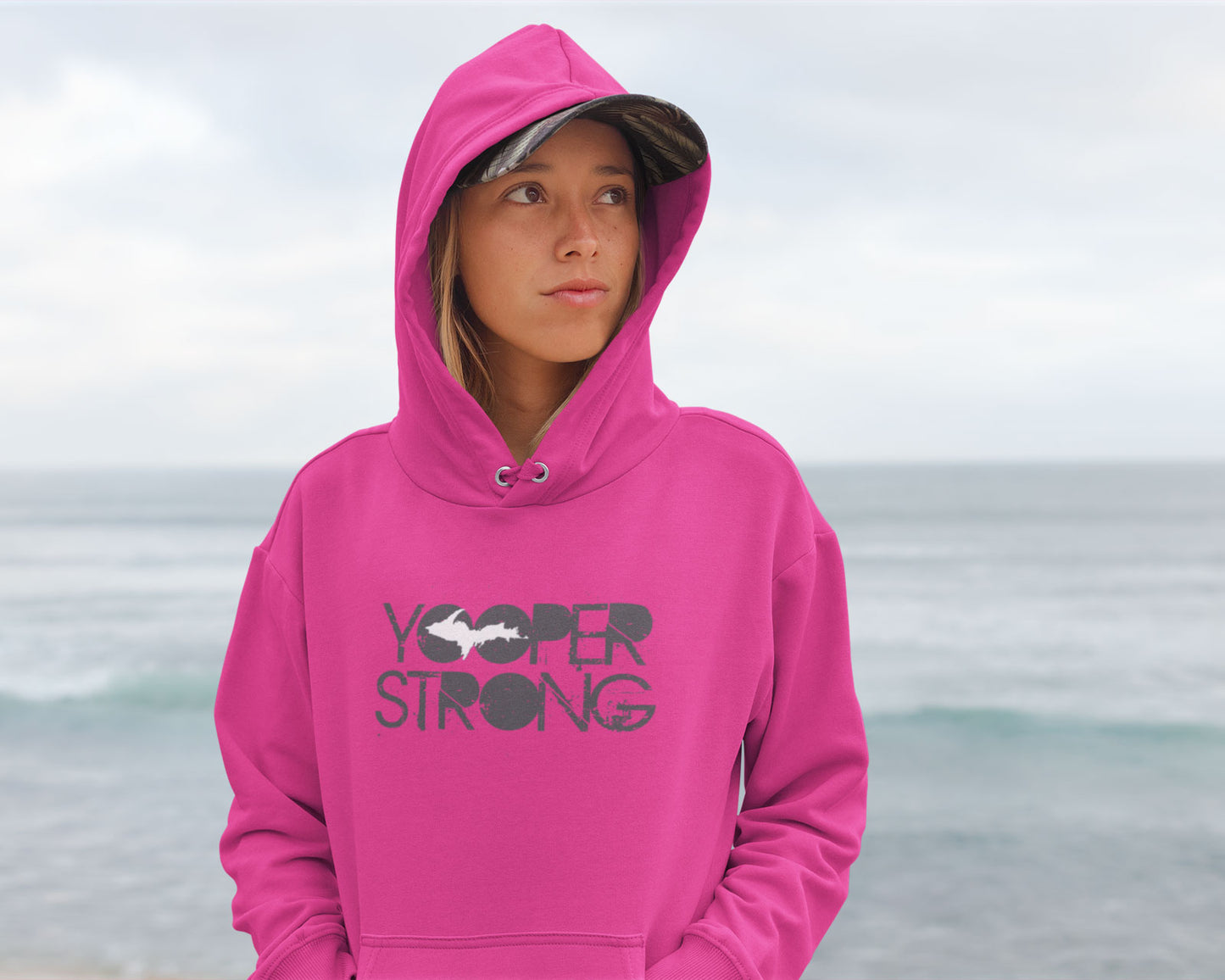 Yooper Strong Hoodie Unisex | Upper Michigan Hooded Sweatshirt | Upper Peninsula Gift