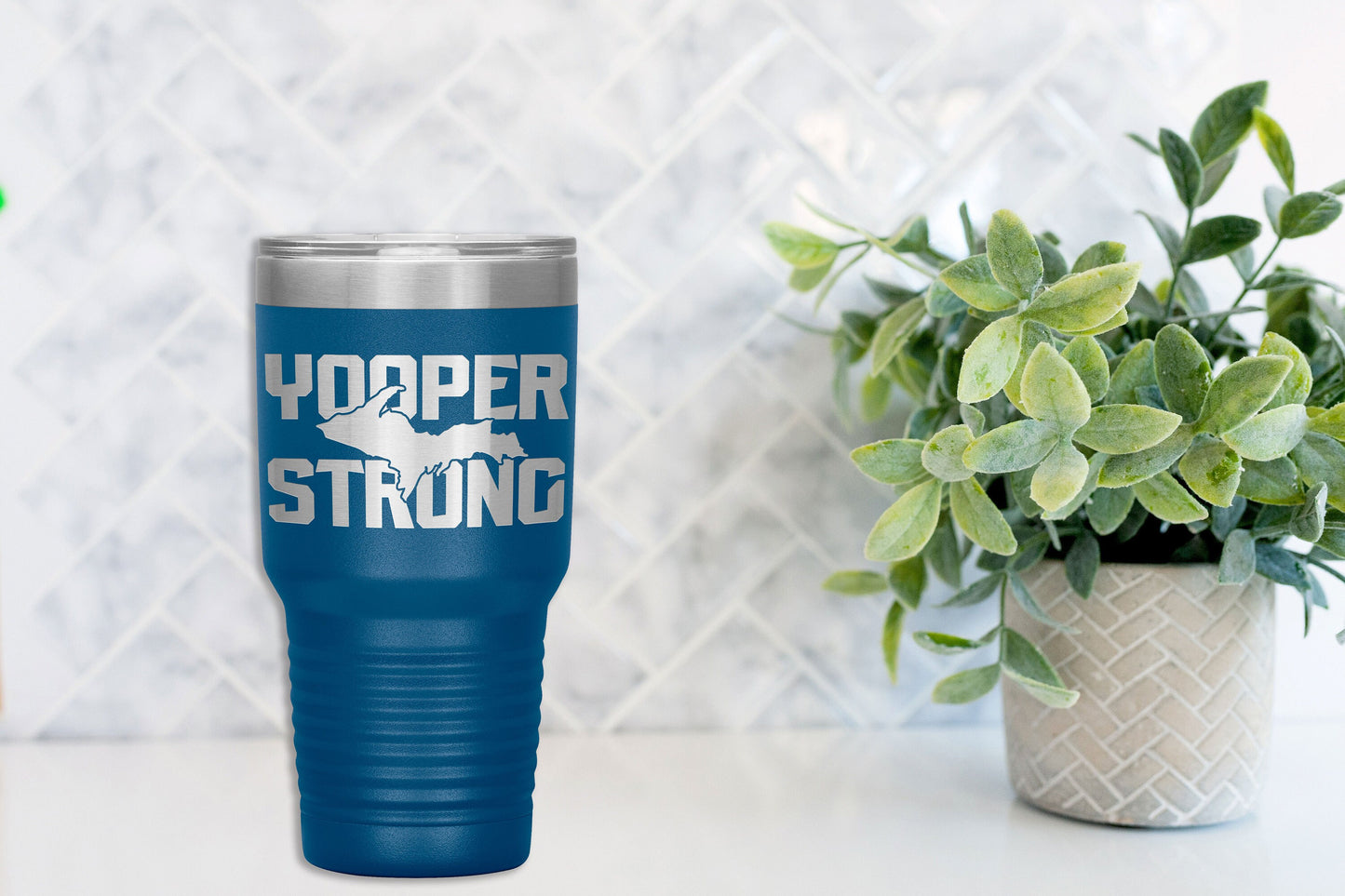 U.P. Coffee Tumbler 30 oz | Yooper Strong | Yooper Travel Mug
