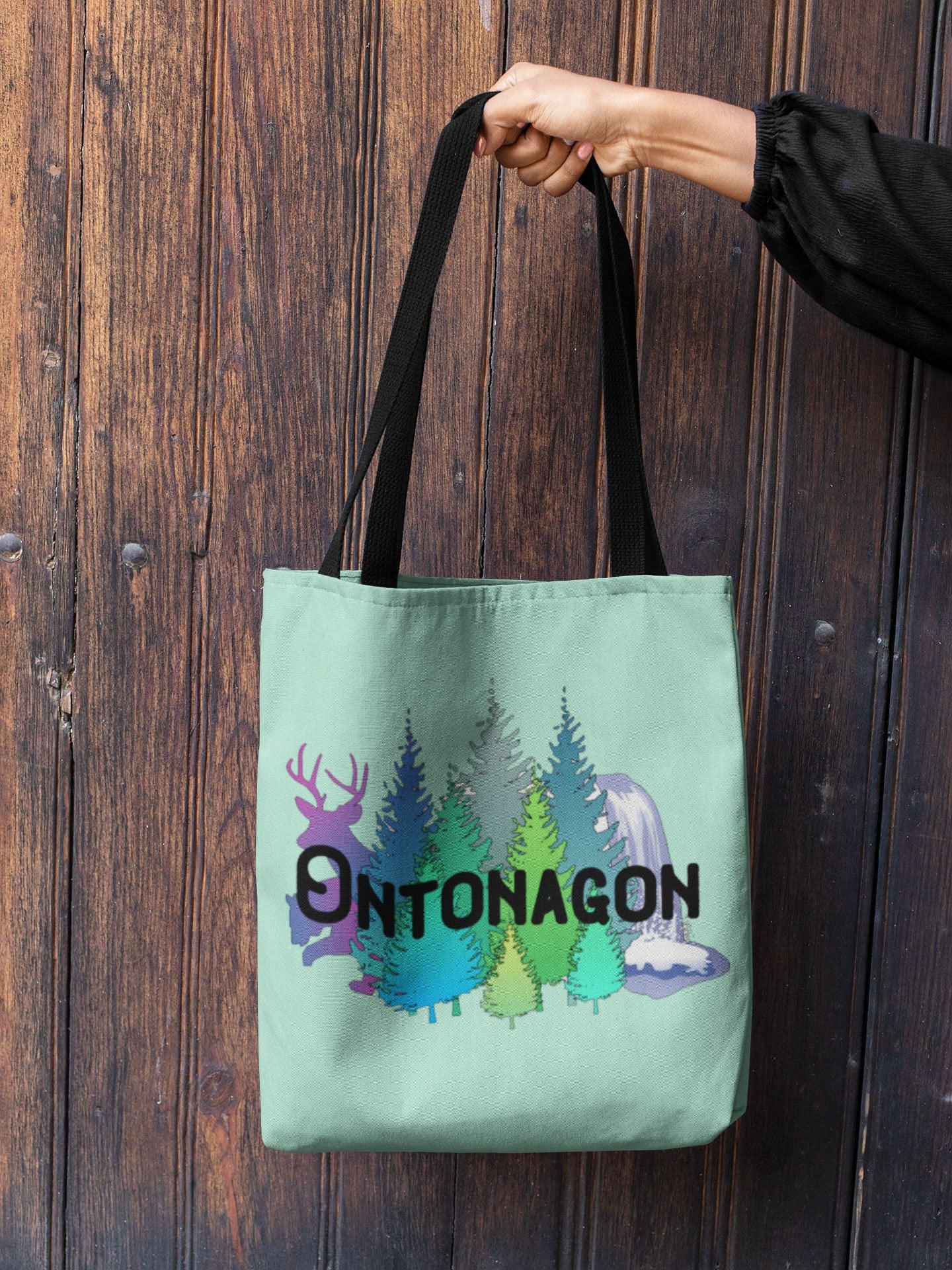 Ontonagon Tote Bag | Upper Michigan Gift | Yooper Tote/Grocery Bag