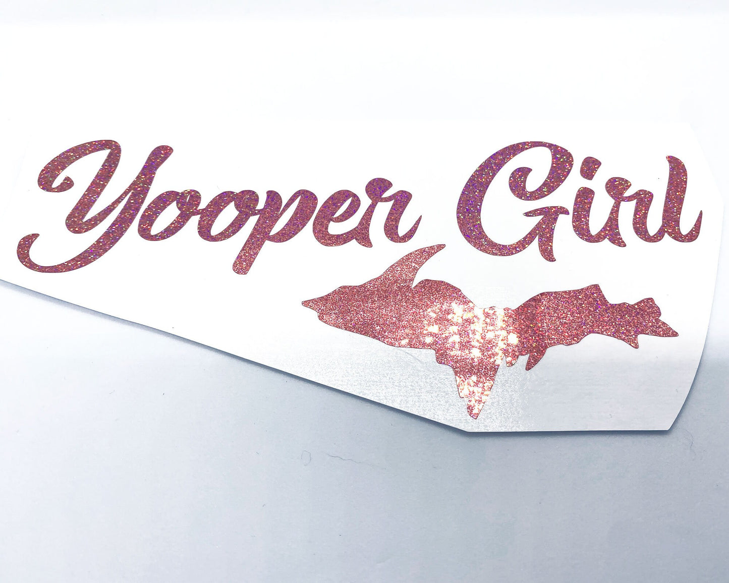 Yooper Girl Glitter Car Decal | Upper Michigan Sticker | U.P. Gift for Yooper