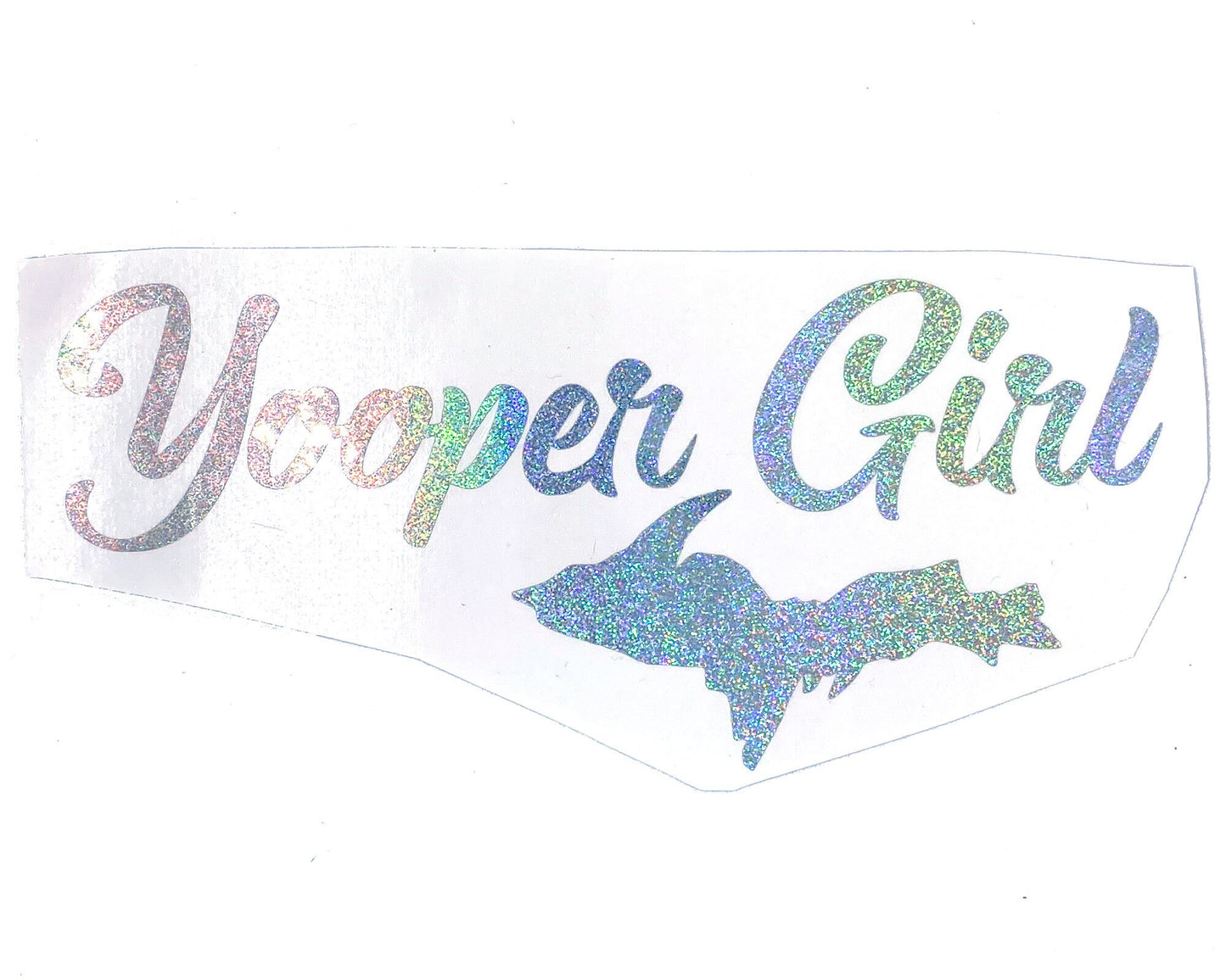 Yooper Girl Glitter Car Decal | Upper Michigan Sticker | U.P. Gift for Yooper