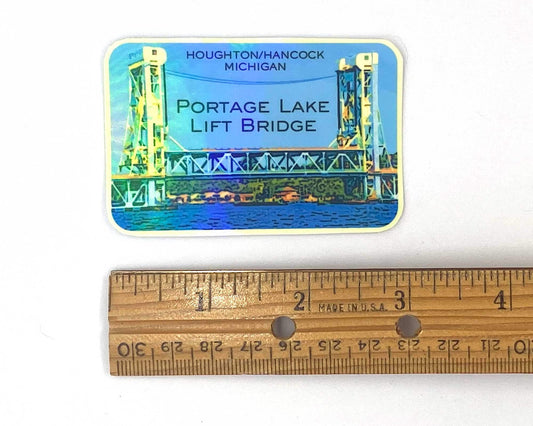 Houghton Hancock Magnet Portage Lake Lift Bridge, Michigan Gift, Bridge Magnet, Yooper Fridge Magnets