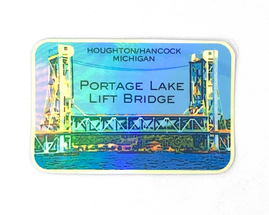 Houghton Hancock Bridge Sticker, Michigan Gift, Copper Country Sticker, Yooper Stickers